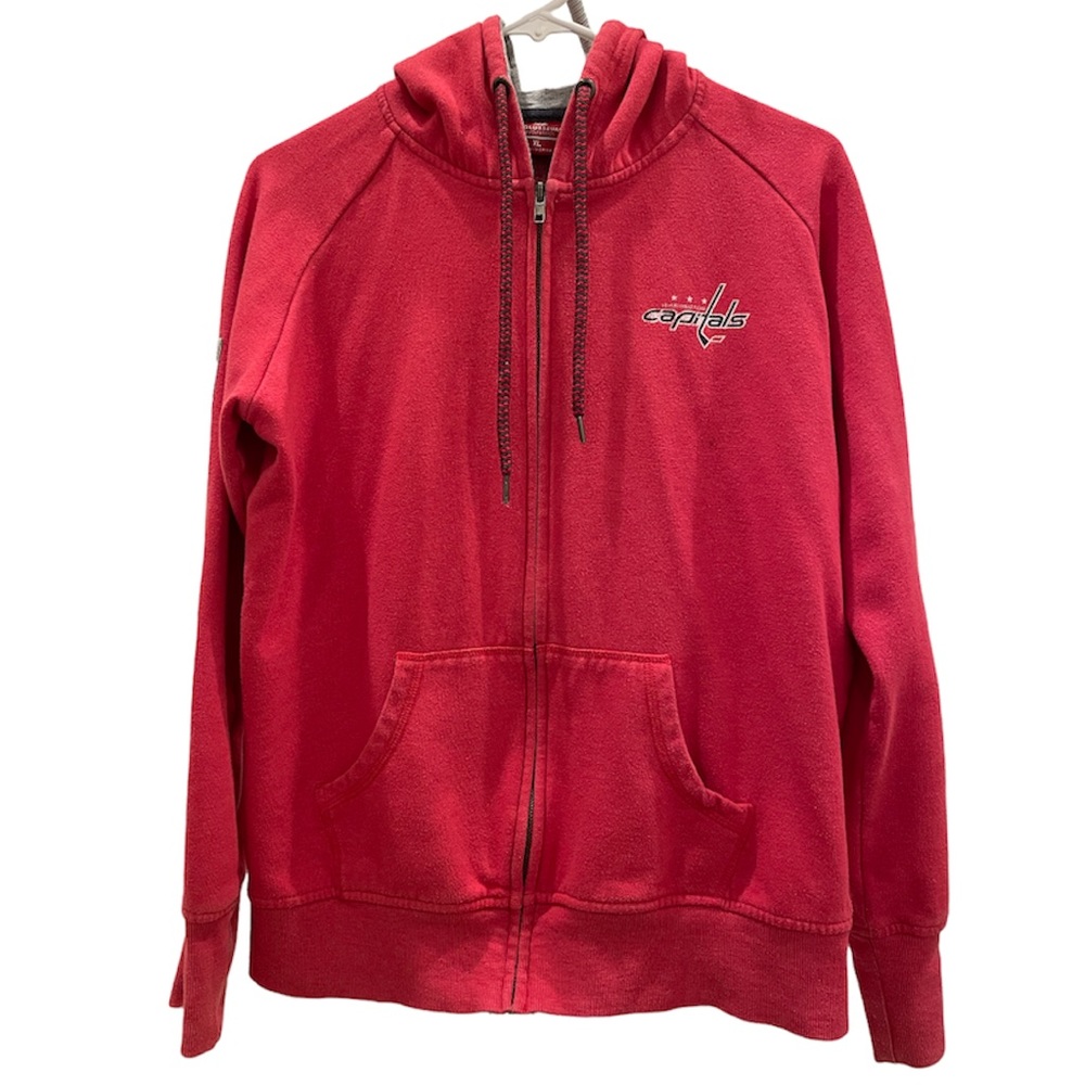 NHL Hockey Team: Capitals - Hoodie + Zipper / size XL / Red